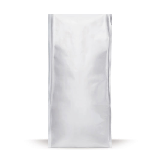 Kaffeebeutel mit K-Siegelung Silber — Hauptansicht vom Verpackungs-Importeur Elke Plastic