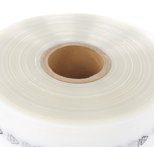LDPE-Schlauchfolie 100 µm — Detailansicht des LDPE-Materials und der Foliendicke